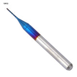 Brocas fresadora 10 Unids  de Carburo de Tungsteno Cortador Recubierto Azul Molino de Fresas Para Pcb Scm Placa de Circuito Máquina de Grabado(0.5mm)