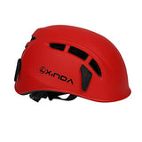 Casco de Protección Multifuncional para Escalada, Alpinismo, Senderismo con diseño Ajustable 52-62cm (Rojo)