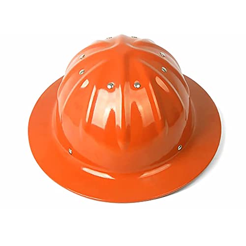 Cascos de Seguridad Industrial Rígido de Aluminio,Protección de la Cabeza,Resistencia al Impacto Casco de Construcción/Orange / 1 PCS