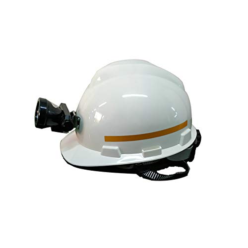 Casco con luz, Casco de Seguridad Industrial, Casco de construcción rígido, ventilado, arnés de 4 Puntos, Casco de Protección, Casco de Trabajo Casco