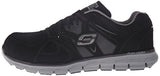 Skechers, Zapatos de Trabajo para Hombre, Synergy Ekron 77068, Negro/Carbón, 27 Ancho Medio