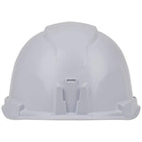 Klein Tools 60100 - Gorro duro, estilo tapa sin ventilación, acolchada, autoabsorbente y resistente al olor, probado hasta 20 kV, color blanco