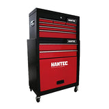 Hantec Combo Caja de Herramientas y Estante Móvil 9 Cajones fabricando en Metal Color Rojo
