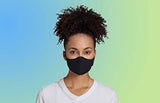Radianzze Cubrebocas Paquete de 2 piezas Cubrebocas Proteger del Frío Antipolvo (NEGRO LISO)