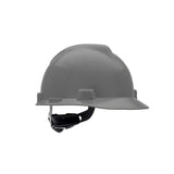 Casco seguridad delantero rígido con suspensión de trinquete, estándar, blanco, V-Gard Cap w/Fas-Trac III Susp, Gris, Estándar