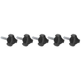 Tornillo de Ajuste de Perilla Manual, 5 Piezas M6x30 mm Tornillo de Sujeción Negro Cabeza Triangular Roscado Tornillo Moleteado Perillas de Agarre Tornillo de Pulgar