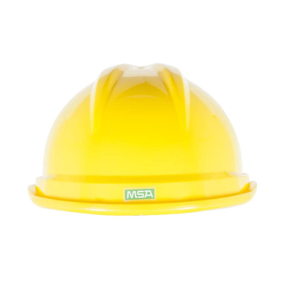 Gorra rígida con suspensión de carraca Fas-Trac III de 6 puntos, estilo casco, color amarillo y verde