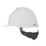 Casco seguridad Tapa de protección con ventilación y suspensión de carraca de 4 puntos Fas Trac, Blanco, 6-1/2 to 8 MSA Safety 10034018 V-Gard 500 -