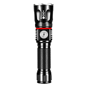 AVEDISTANTE Linterna LED Recargable Alta Potencia Militar COB Portátil Linterna de Zoom para Reparación del Coche, y Emergencia, Ciclismo, Camping, Montañismo (con USB 18650 Batería & Base Magnético)