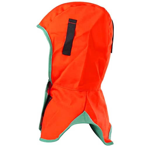 Capucha Soldador Cuello Protección Cubierta resistente al calor Cuadrito de hombro para cascos de soldadura Herramientas de soldadura electrónica de naranja
