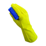 The Safety Zone R-GRFY-LG-PR - Guantes de látex reutilizables (12 pares de guantes), color amarillo
