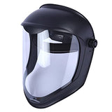 Segolike Escudo Facial de Casco Visera de policarbonato Cubierta Protectora Casco de Soldadura de Esmerilado de Seguridad, con ópticas exc, Máscara antivaho