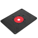 Germerse Level-Loc Rings Deluxe Router Base Plate Routers Tool Precisión Negro y Rojo para carpintería doméstica