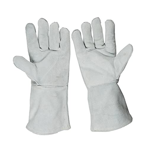 Guantes de soldador sensibles suaves Guantes de soldadura de espuma de doble capa Guantes de cuero Guantes de soldador wear-resistant, anti-scalding, flame