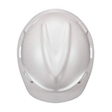Casco  de seguridad con suspensión Fas-Trac III trinquete | Carcasa de polietileno, correas de corona autoajustables – Tamaño estándar en carbono plateado