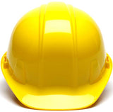 Casco de seguridad rígida de suspensión amarilla con paño de salamón Micro Sam