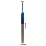 Brocas fresadora 10 Unids  de Carburo de Tungsteno Cortador Recubierto Azul Molino de Fresas Para Pcb Scm Placa de Circuito Máquina de Grabado(0.5mm)