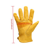 Guantes de soldador de cuero Doble capa corta CALOR DE CALOR DE PROTECCIÓN Guantes de estufa XL 1 Pair, guantes resistentes a los cortes