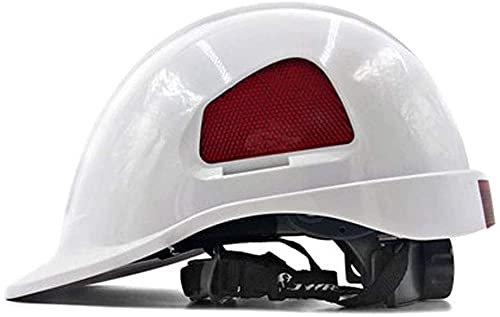 Casco de construcción anticolisión para Electricista, Casco de Seguro de Trabajo, ABS, Casco de Seguridad para Electricista, ventilación, Gorra de protección Transpirable(Color:White)