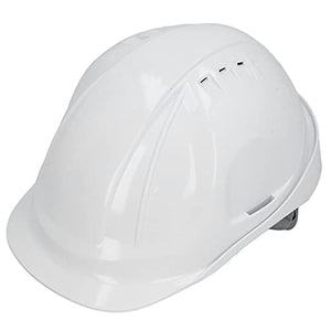 Casco de Ventilación ABS Blanco Casco de Trabajo con Tapa Protectora Ventilada para Ingeniería de Obras Construcción de Ferrocarriles