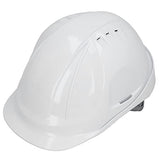 Casco de Ventilación ABS Blanco Casco de Trabajo con Tapa Protectora Ventilada para Ingeniería de Obras Construcción de Ferrocarriles