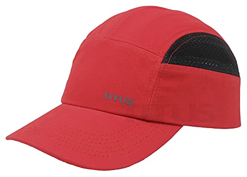 Gorra de seguridad ligera – Gorra protectora estilo béisbol (gran ventilación, rojo)