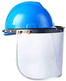 Careta de protección de Seguridad Industrial - PVC Material de Obra para la Industria del Sombrero del Casco - Protección Laboral Soporte de Aluminio Protector Protector de la Cara
