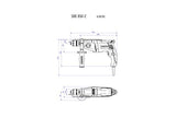 Metabo - Taladro de martillo de 1,27 cm - 0-1, 100/0-3, 100 Rpm - 7 Amp (600782620 850-2), taladros de martillo