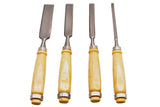 Kit Cincel Formon Gubia Carpintero Tallado Madera 4pzs
