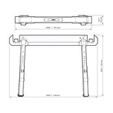 ToughBuilt - Sawhorse plegable - Resistente, duradero, ligero, resistente, 100% acero de alta calidad - Brazos de apoyo ajustables de hasta 4 x 4 - Capacidad de 1200 libras - (TB-C700) - Paquete de 2