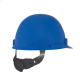 Casco de seguridad con suspensión Fas-Trac III de trinquete | Carcasa de polietileno, protección superior contra impactos, correas de corona autoajustables – Tamaño estándar en azul