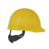 Casco de seguridad con suspensión Fas-Trac III de trinquete | Carcasa de polietileno, protección superior contra impactos, correas de corona autoajustables – Tamaño estándar en amarillo