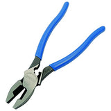 Klein Tools D215-9 Pinza Electricista Alta Palanca con Jala Guía Ponchadora de Conectores, 9"