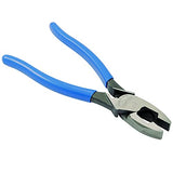 Klein Tools D215-9 Pinza Electricista Alta Palanca con Jala Guía Ponchadora de Conectores, 9"