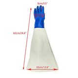 SHUNJIE Guantes de goma de lona Sandblaster, guantes de protección de trabajo de chorro de arena de 62 cm, guantes de trabajo duraderos para chorro de arena