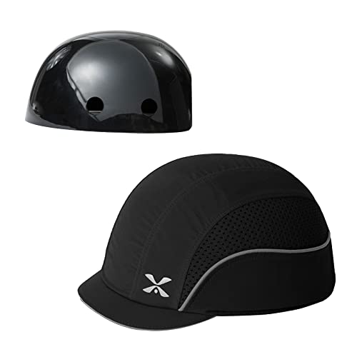 Gorra de seguridad, ligera, de seguridad, protección de la cabeza, gorra transpirable (M18109H-negro-microala)