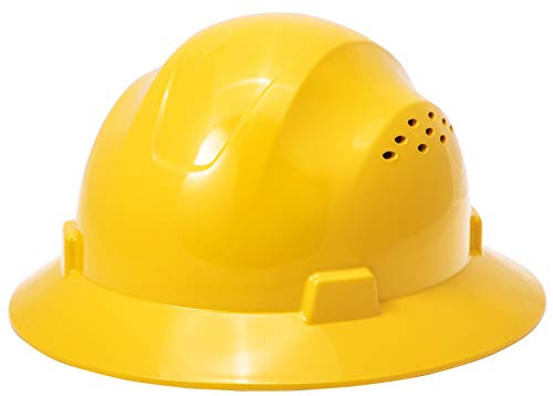 Casco duro de ala completa con carcasa de polietileno de alta densidad y casco de seguridad de trabajo de suspensión rápida, ala corta para una mejor visibilidad, cumple con todos los requisitos para el casco de impacto superior tipo 1, color am