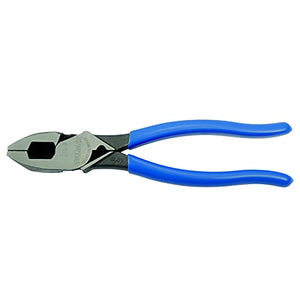 Klein Tools D215-9 Pinza Electricista Alta Palanca con Jala Guía Ponchadora de Conectores, 9"