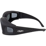 Gafas de sol de seguridad industriales globales para motocicleta se adapta a las lentes ahumadas con las normas ANSI Z87.1 para gafas de seguridad con relleno de espuma suave y aireada viene con bolsa de almacenamiento y correa