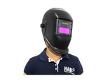 Casco Soldador HAB Careta Profesional Electrónica Automática para Soldar con 2 Sensores de Arco Independiente Ajustable de 9 a 13 Sombras en Color Negro