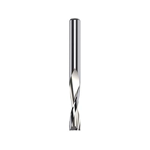 Broca espiral de carburo sólido, diámetro de 1/4 pulgadas por 2-1/2 pulgadas de largo, vástago de 1/4 pulgadas, plata