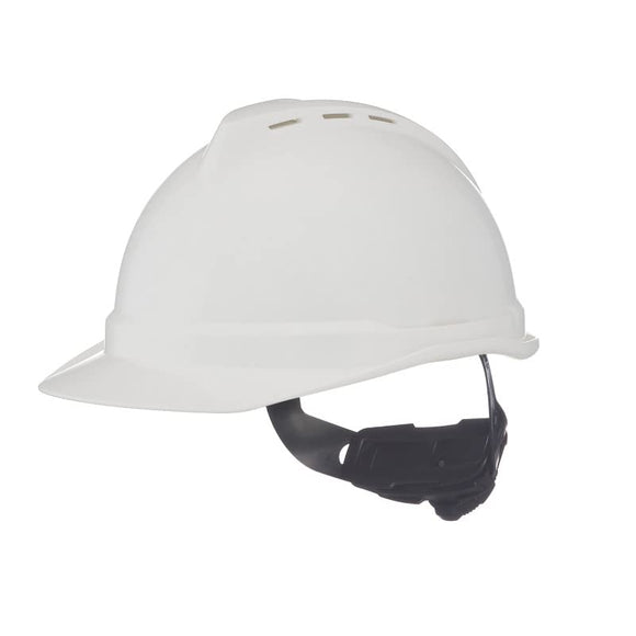 Casco seguridad Tapa de protección con ventilación y suspensión de carraca de 4 puntos Fas Trac, Blanco, 6-1/2 to 8 MSA Safety 10034018 V-Gard 500 -