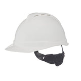 Casco seguridad Tapa de protección con ventilación y suspensión de carraca de 4 puntos Fas Trac, Blanco, 6-1/2 to 8 MSA Safety 10034018 V-Gard 500 -