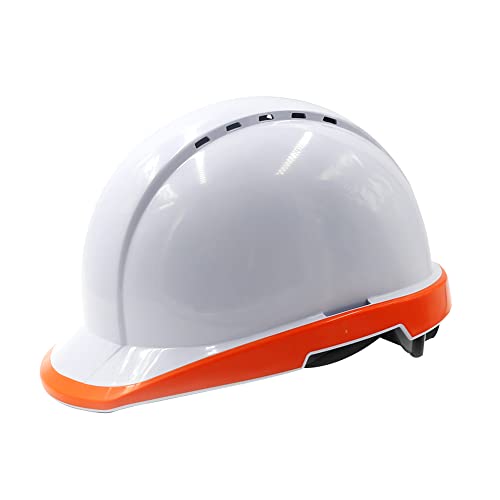 Casco de Seguridad Industrial, Casco Anticolisión Transpirable ABS, Casco de Protección Industrial para Obra con Tiras Reflectantes, para Alimentación/Construcción/Túnel