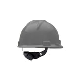 Casco seguridad delantero rígido con suspensión de trinquete, estándar, blanco, V-Gard Cap w/Fas-Trac III Susp, Gris, Estándar