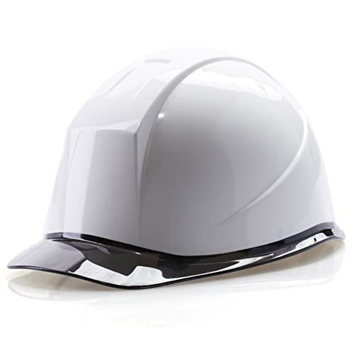 Casco de Seguridad con Trinquete de 6 Puntos Casco de Protección de Cabeza Ajustable Casco de Construcción Casco Duro Industrial/White / 1 PCS