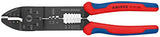 Knipex 97 22 240 SB Alicate para Entallar Terminales Lacado con Fundas en Dos Componentes, 240 mm, color negro