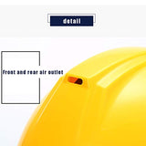 Casco de Construcción Casco de Ingeniería Material ABS Lente Telescópica Oculta Ventana de Información Personal Diseño De Cuidado De La Barbilla Refuerzo De Remache Fuerte Sombrero De Ingeniería