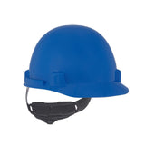 Casco de seguridad con suspensión Fas-Trac III de trinquete | Carcasa de polietileno, protección superior contra impactos, correas de corona autoajustables – Tamaño estándar en azul
