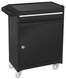 ROAD DAWG Torin - Organizador de Taller con Ruedas para cochera: Caja de Herramientas Desmontable de 4 cajones con clóset de Almacenamiento Grande y Estante Ajustable, Color Negro